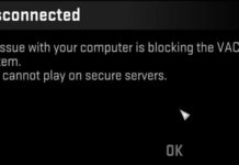 VAC에 의해 연결이 끊어진 문제를 해결하는 방법 : 보안 서버에서 재생할 수 없음