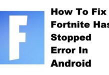Fortnite가 Android에서 중지 오류를 수정하는 방법