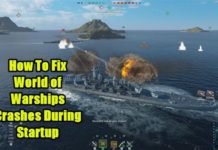 시작하는 동안 World of Warships 충돌이 빠르고 쉬운 수정