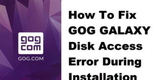 설치 중 GOG GALAXY 디스크 액세스 오류를 수정하는 방법