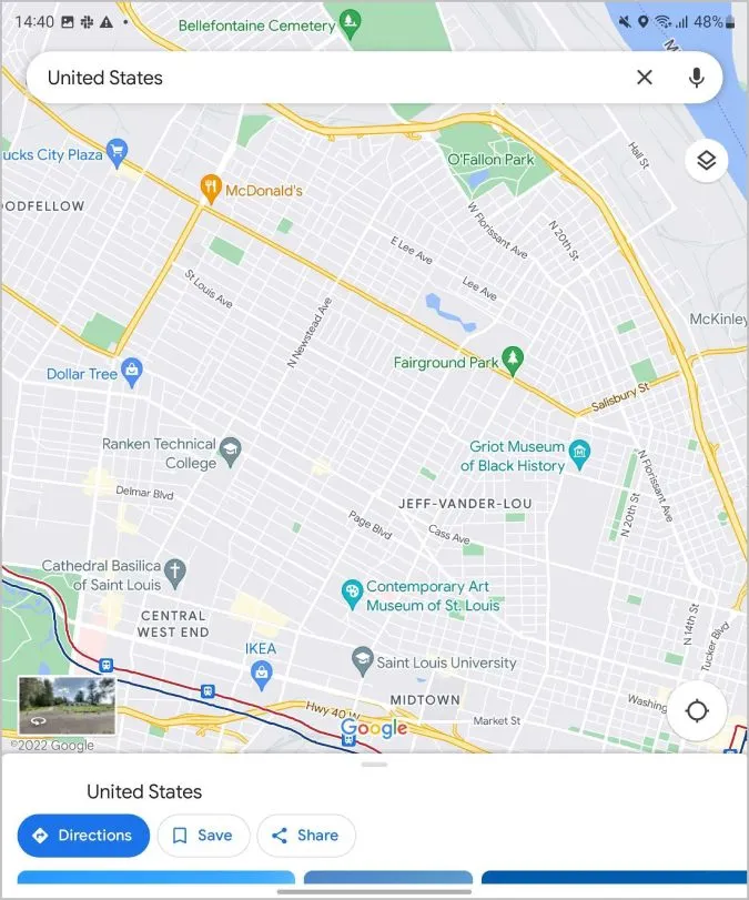 Google Maps на Galaxy Fold