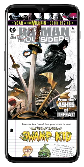 batman-serien öppnad i challenger viewer app - app för serietidningsläsare