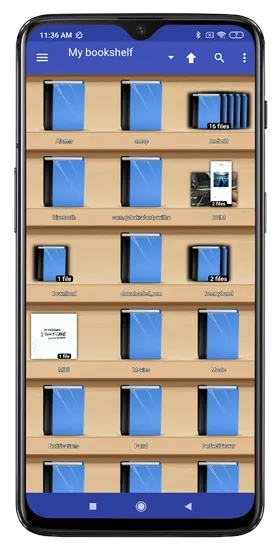 Bücherregal, das Comics in der perfekten Viewer-App anzeigt - Comicbuch-Leser-App