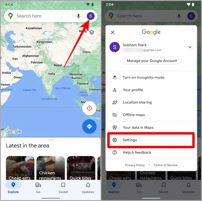 Отключить режим вождения Google Maps Pixel Android