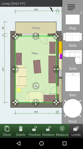 aplikace pro plánování domu - Floor Plan Creator
