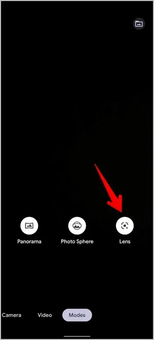 Google Camera Lens Modus