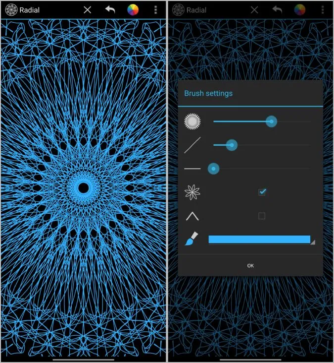 Radial App auf Android