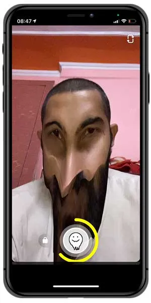 Ansiktssmältning snapchat-filter
