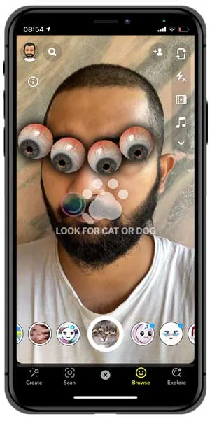 filtro snapchat four eyed best