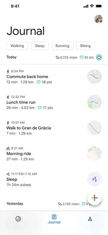 google fit- Aktivitäts-Tracker für Android und iPhone