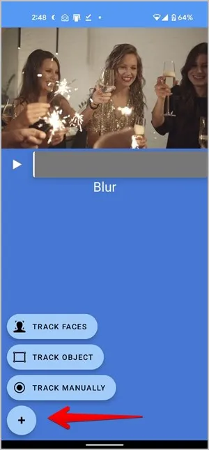 Blur Video Android Manuell verfolgen