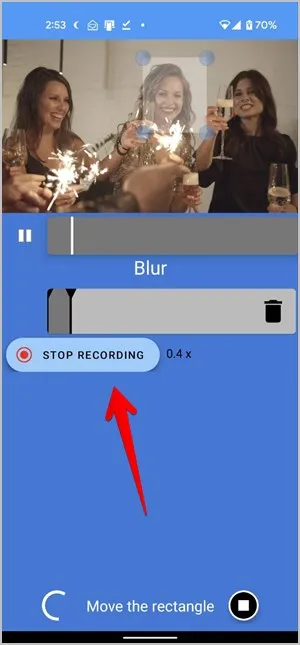 Blur Video Android Aufnahme stoppen
