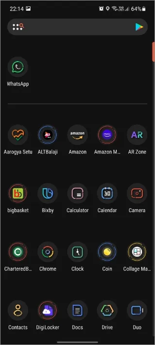 Icon Pack angewendet