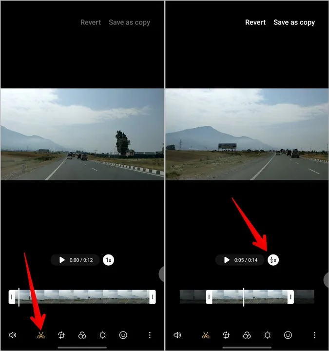 Samsung Rediger videoer Skift hastighed