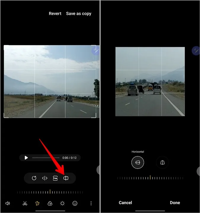 Samsung Edit Videos Perspective