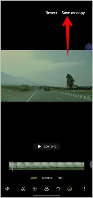Samsung Editar vídeos Guardar