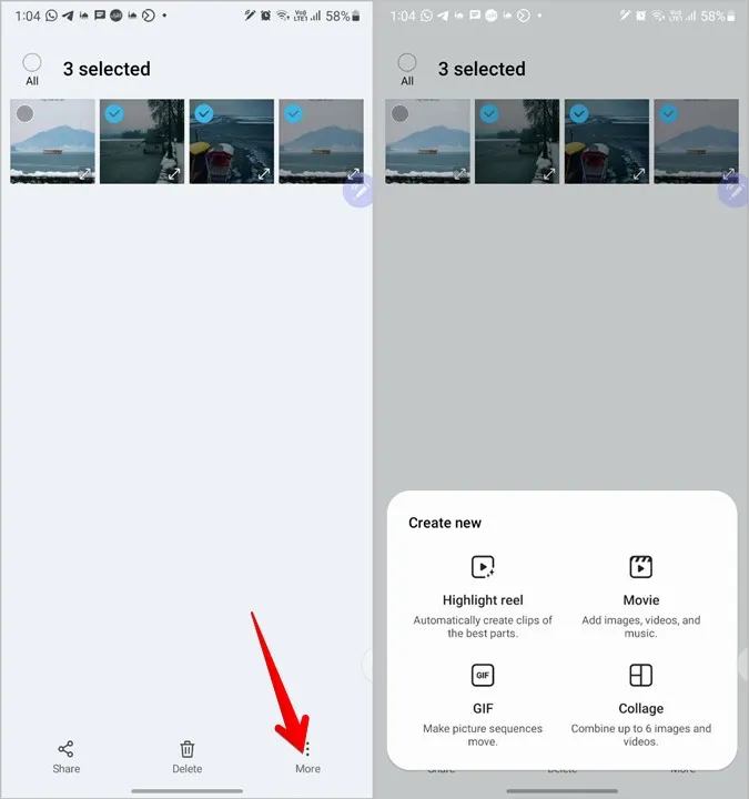 Samsung Modifica video Crea filmato