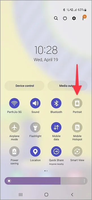 activer la rotation automatique sur un téléphone Samsung