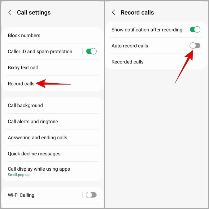 Desactivar grabación de llamadas en Android