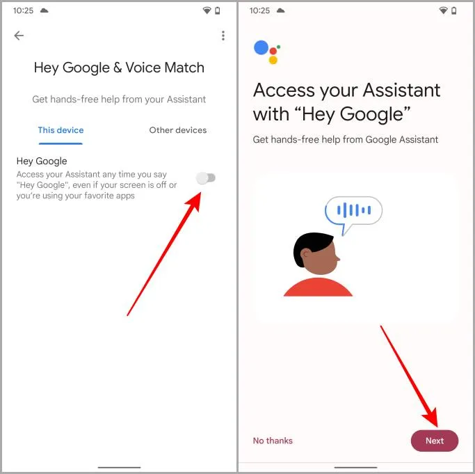 Aktiver Hey Google på Android Pixel