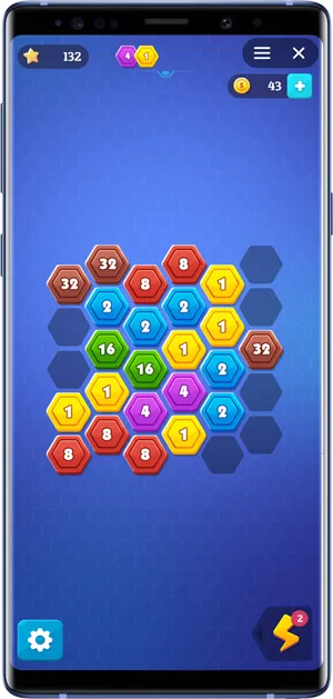 2048 alternative- hexagon connect