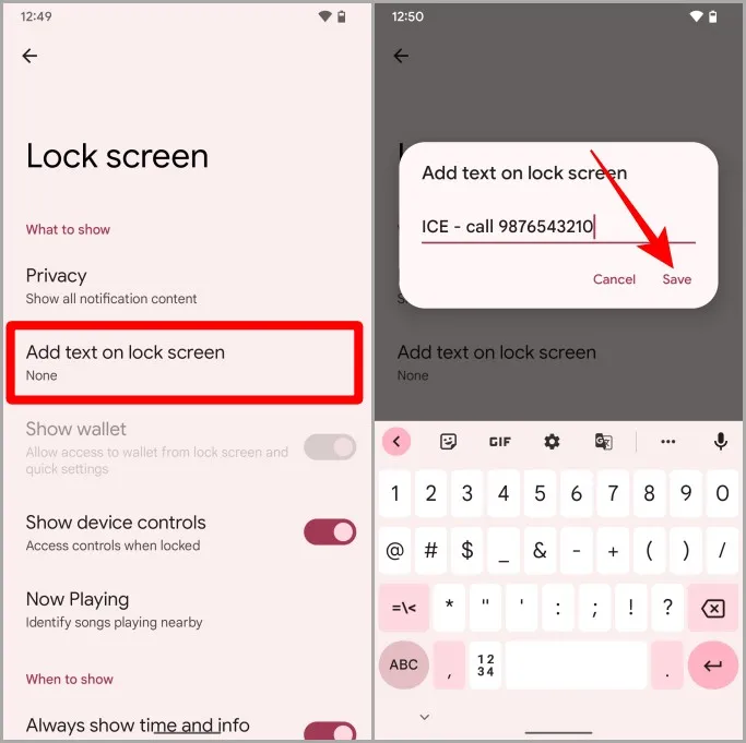 Añadir texto en la pantalla de bloqueo en los teléfonos Pixel