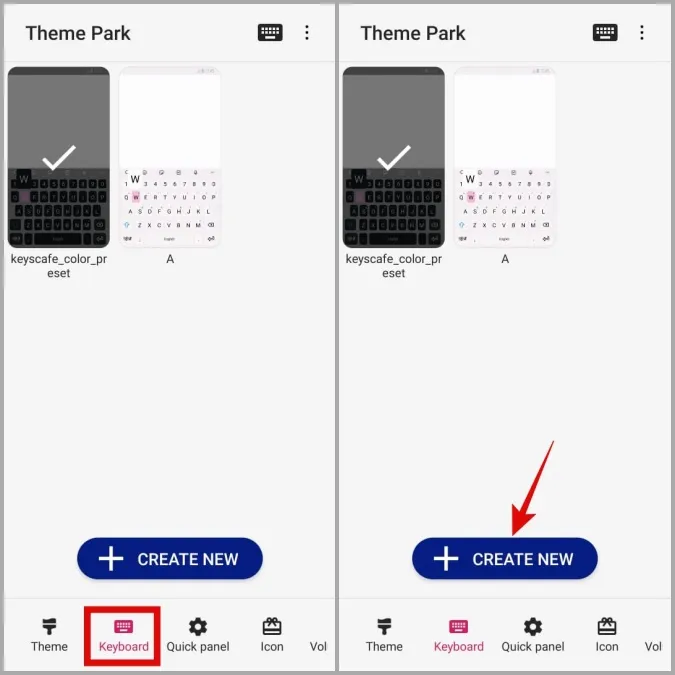 Crear tema de teclado personalizado en el teléfono Samsung Galaxy