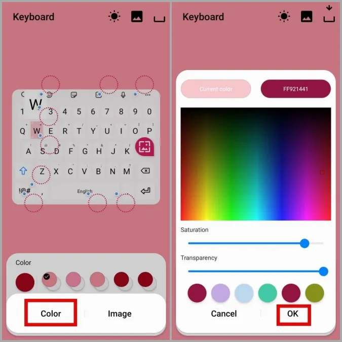 Ändra färg på Samsung-tangentbordet på Galaxy Phone