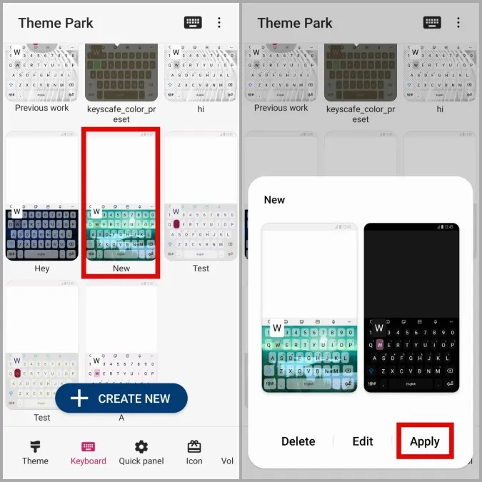 Benutzerdefinierten Hintergrund auf die Samsung-Tastatur auf Galaxy-Handys anwenden