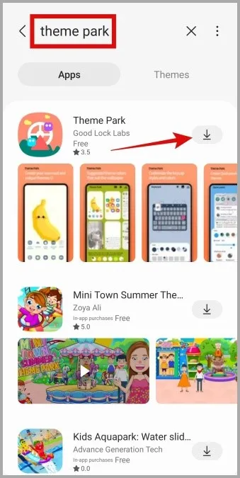 Last ned Theme Park på Samsung Phone