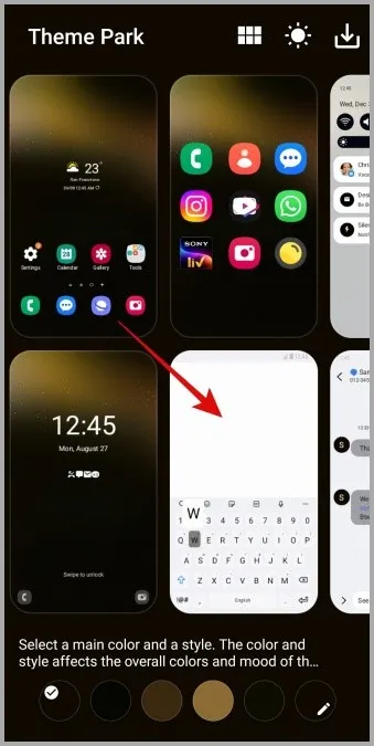 Настройка определенного экрана на телефоне Samsung