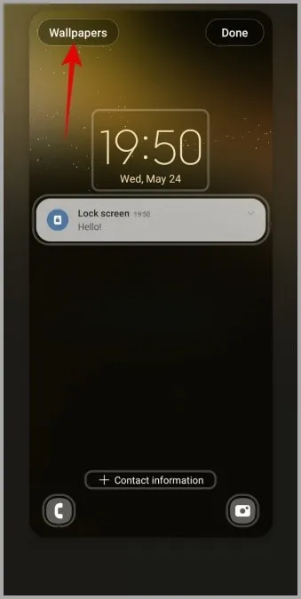 Bakgrundsbild på Samsung Galaxy Phone