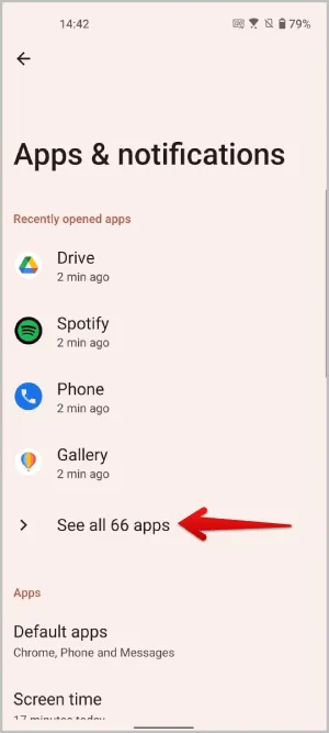 Možnost zobrazení všech aplikací v Nastavení systému Android