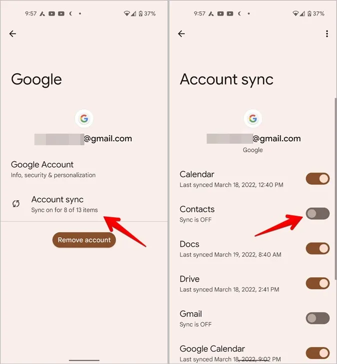 Контакты Android Sync