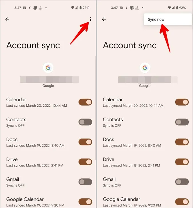 Контакты Android Sync сейчас