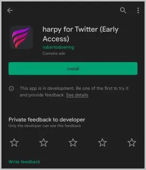 Installation af apps under udvikling i Play Store