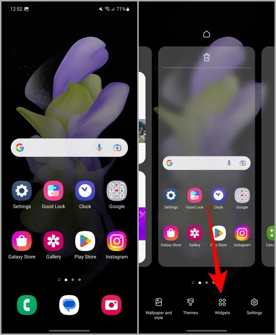 Samsung Galaxy Startbildschirm Widgets