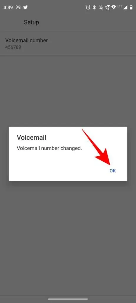 Ändern der Voicemailnummer unter Android