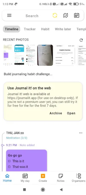 Journal It Mejor aplicación para Android y iPhone
