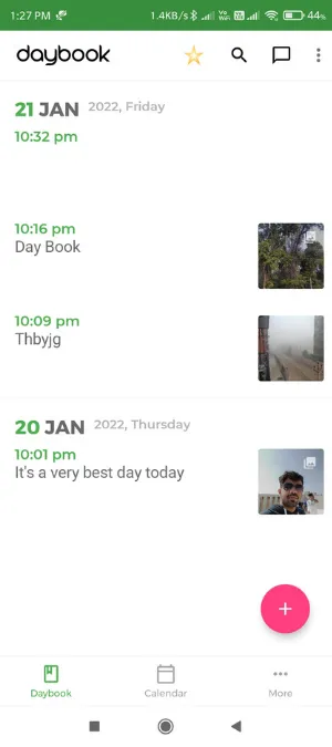 Daybook Mejor aplicación de diario para Android y iPhone