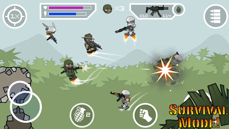 mini militia multiplayer spiel