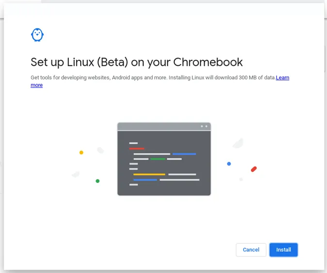 Включение Linux на Chromebook