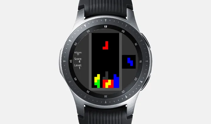 Bästa spelen på Galaxy Watch - Tetris S2