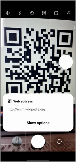 Samsung Escanear Código QR Cámara