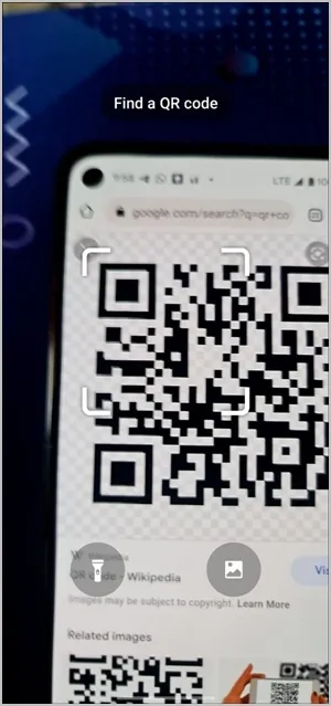 Samsung Сканиране на QR код Бърза плочка Прочитане