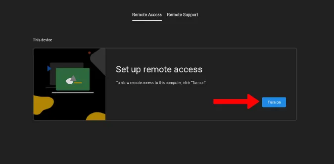 Включение удаленного доступа на Chrome Remote Desktop