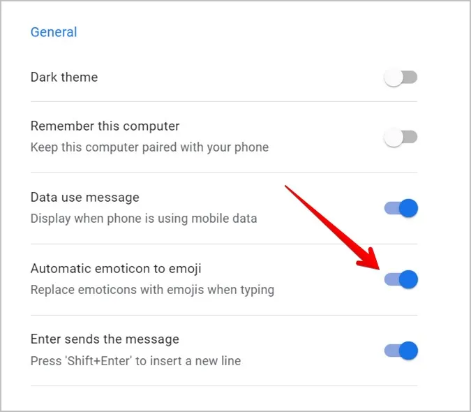 Android Messages Web Tips Emoji