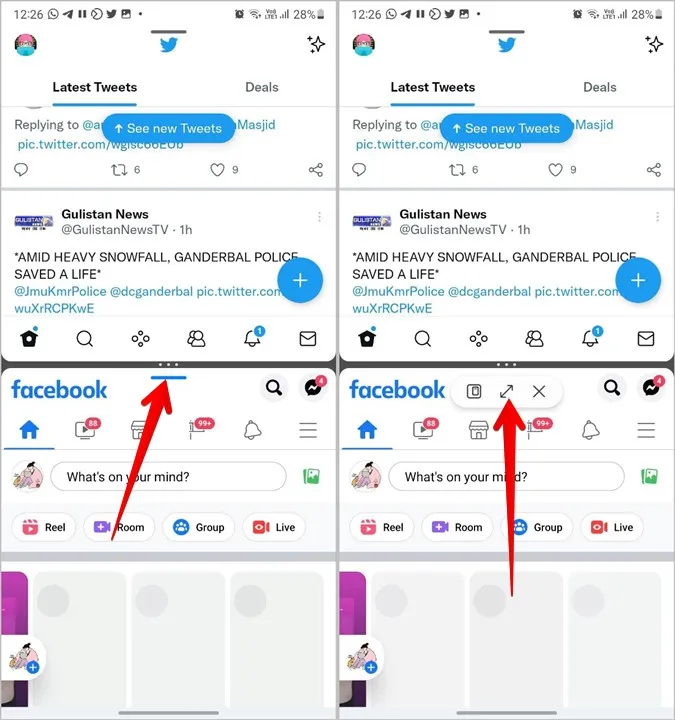 Ukončení aplikace Samsung Split Screen
