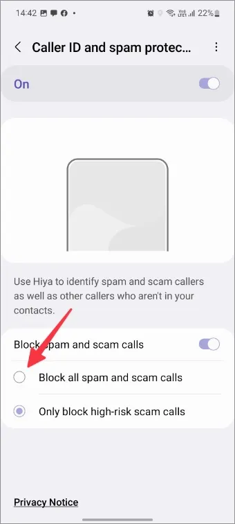 bloquear todas las llamadas fraudulentas en teléfonos samsung galaxy