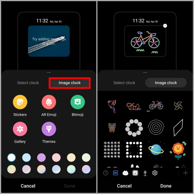 Bild AOD-klocka på Samsung-telefon